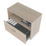 Linea Italia® Urban 36" Credenza, Bottom Pedestal, 35.25w x 15.25d x 23.75h, Natural Walnut (LITUR604NW) Each