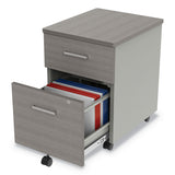 Linea Italia® Urban Mobile File Pedestal, Left or Right, 2-Drawers: Box/File, Legal/A4, Ash, 16" x 15.25" x 23.75" (LITUR610ASH) Each