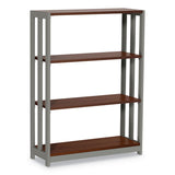 Linea Italia® Trento Line Bookcase, Three-Shelf, 31.5w x 11.5d x 43.25h, Cherry (LITTR735CH) Each