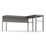 Linea Italia® Urban Series L- Shaped Desk, 59" x 59" x 29.5", Ash (LITUR602ASH) Each