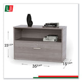 Linea Italia® Urban 36" Credenza, Bottom Pedestal, 35.25w x 15.25d x 23.75h, Ash (LITUR604ASH) Each