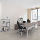 Linea Italia® Trento Line Bookcase, Three-Shelf, 31.5w x 11.63d x 43.25h, Mocha (LITTR735MOC) Each