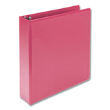 Samsill® Earth’s Choice Plant-Based Durable Fashion View Binder, 3 Rings, 2" Capacity, 11 x 8.5, Berry, 2/Pack (SAMU86676) 1 Pack of 2