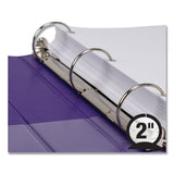Samsill® Earth’s Choice Plant-Based Durable Fashion View Binder, 3 Rings, 2" Capacity, 11 x 8.5, Purple, 2/Pack (SAMU86608) 1 Pack of 2