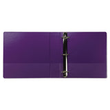 Samsill® Earth’s Choice Plant-Based Durable Fashion View Binder, 3 Rings, 2" Capacity, 11 x 8.5, Purple, 2/Pack (SAMU86608) 1 Pack of 2