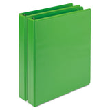 Samsill® Earth’s Choice Plant-Based Durable Fashion View Binder, 3 Rings, 1" Capacity, 11 x 8.5, Lime, 2/Pack (SAMU86378) 1 Pack of 2