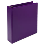 Samsill® Earth’s Choice Plant-Based Durable Fashion View Binder, 3 Rings, 2" Capacity, 11 x 8.5, Purple, 2/Pack (SAMU86608) 1 Pack of 2