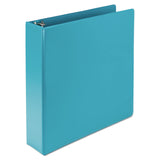 Samsill® Earth’s Choice Plant-Based Durable Fashion View Binder, 3 Rings, 2" Capacity, 11 x 8.5, Turquoise, 2/Pack (SAMU86677) Pack of 2