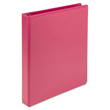 Samsill® Earth’s Choice Plant-Based Durable Fashion View Binder, 3 Rings, 1" Capacity, 11 x 8.5, Berry, 2/Pack (SAMU86376) 1 Pack of 2