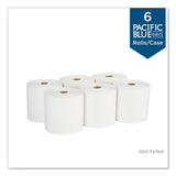 Georgia Pacific® Professional Pacific Blue Basic Nonperf Paper Towels, 1-Ply, 7.78 x 1,000 ft, White, 6 Rolls/Carton (GPC26100) Case of 6