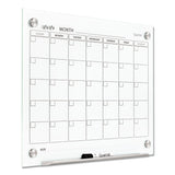 Quartet® Infinity Magnetic Glass Calendar Board, One Month, 24 x 18, White Surface (QRTGC2418F) Each