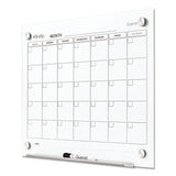 Quartet® Infinity Magnetic Glass Calendar Board, One Month, 24 x 18, White Surface (QRTGC2418F) Each