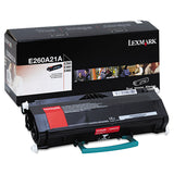 Lexmark™ E260A21A Toner, 3,500 Page-Yield, Black (LEXE260A21A) Each