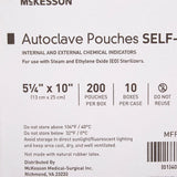 McKesson Sterilization Pouch Ethylene Oxide (EO) Gas / Steam 5-1/4 X 10 Inch Transparent Blue / White Self Seal Paper / Film (960944_CS) 2000/CS
