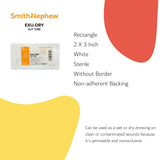 EXU-DRY Anti-Shear Super Absorbent Dressing 2 X 3 Inch Slit Tube (474300_CS) 50/CS