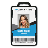 Advantus Secure-Two Card RFID Blocking Badge, Horizontal/Vertical, Black 3.68" x 2.38" Holder, 3.38" x 2.13" Insert, 20/Pack (AVT76417) Pack of 20