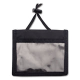 Advantus ID Badge Holders with Convention Neck Pouch, Horizontal, Black/Clear 5" x 4.25" Holder, 2.75" x 4" Insert, 48" Cord, 12/Pack (AVT75452) Pack of 12