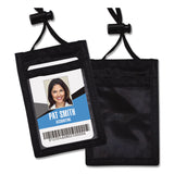 Advantus ID Badge Holders with Convention Neck Pouch, Vertical, Black/Clear 3.25" x 5" Holder, 2.38" x 3.5" Insert, 48" Cord, 12/Pack (AVT75453) Pack of 12