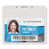 Advantus PVC-Free Badge Holders, Horizontal, Clear 4.5" x 4" Holder, 4.13" x 3.13" Insert, 50/Pack (AVT75603) Pack of 50