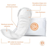 Nexwear Moderate Bladder Control Pad 10 Inch Length Moderate Absorbency Super Absorbent Core One Size Fits Most (1230173_CS) 90/CS