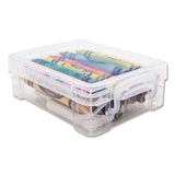 Advantus Super Stacker Crayon Box, Plastic, 4.75 x 3.5 x 1.6, Clear (AVT40311) Each