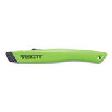 Westcott® Safety Ceramic Blade Box Cutter, 0.5" Blade, 5.5" Plastic Handle, Green (ACM16475) Each