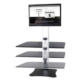 Victor® High Rise Electric Standing Desk Workstation, Single Monitor, 28" x 23" x 20.25", Black/Aluminum, Ships in 1-3 Business Days (VCTDC400) Each