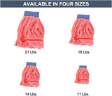 Hospeco® Microfiber Tube Mop, 21oz Red, 12/Case (HOSM600021R-CS) Case of 12