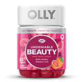 OLLY® Undeniable Beauty® Dietary Supplement Biotin / Vitamin C / Vitamin E / Keratin 2,500 mcg - 15 mg - 7.5 mg - 50 mg Strength Gummy 60 per Bottle Grapefruit Glam Flavor (1228378_BT) 1/BT