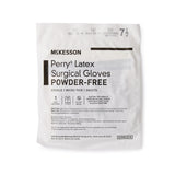 McKesson Perry® Surgical Glove Size 7.5 Sterile Latex Standard Cuff Length Smooth Brown Not Chemo Approved (1044731_BX) 50/BX