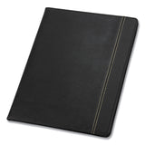 Samsill® Slimline Padfolio, Leather-Look/Faux Reptile Trim, Writing Pad, Black (SAM71220) Each
