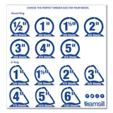 Samsill® Earth's Choice Plant-Based Round Ring View Binder, 3 Rings, 0.5" Capacity, 11 x 8.5, White (SAM18917) Each