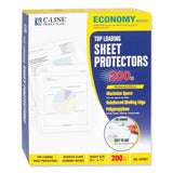 C-Line® Economy Weight Poly Sheet Protectors, Reduced Glare, 2", 11 x 8.5, 200/Box (CLI62067) 1 Case of 200