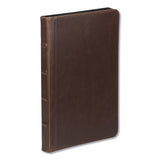 Samsill® Vintage Hardback Zipper Portfolio, Vinyl, Dark Brown, 11 x 8.5 (SAM70836) Each