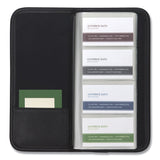 Samsill® Professional Vinyl Business Card File, Holds 160 2 x 3.5 Cards, 4.75 x 10.25, Black (SAM80850) Each