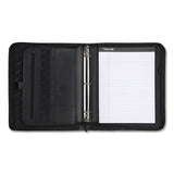 Samsill® Professional Zippered Pad Holder/Ring Binder, Pockets, Writing Pad, Vinyl Black (SAM15650) Each