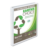 Samsill® Earth's Choice Plant-Based Round Ring View Binder, 3 Rings, 0.5" Capacity, 11 x 8.5, White (SAM18917) Each