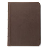 Samsill® Vintage Hardback Zipper Portfolio, Vinyl, Dark Brown, 11 x 8.5 (SAM70836) Each