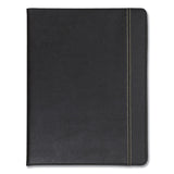 Samsill® Slimline Padfolio, Leather-Look/Faux Reptile Trim, Writing Pad, Black (SAM71220) Each