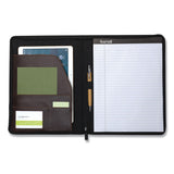 Samsill® Vintage Hardback Zipper Portfolio, Vinyl, Dark Brown, 11 x 8.5 (SAM70836) Each