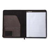 Samsill® Vintage Hardback Zipper Portfolio, Vinyl, Dark Brown, 11 x 8.5 (SAM70836) Each