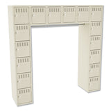 Tennsco Sixteen Box Compartments and Coat Bar, 72w x 18d x 72h, Sand (TNNSRS721872ASD) Each