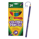 Crayola® Long-Length Colored Pencil Set, 3.3 mm, 2B, Assorted Lead and Barrel Colors, 24/Pack (CYO684024) Pack of 24