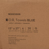 McKesson O.R. Towel 17 W X 27 L Inch Blue Sterile (277861_PK) 1/PK