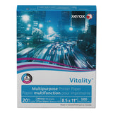 xerox™ Vitality Multipurpose Print Paper, 92 Bright, 20 lb Bond Weight, 8.5 x 11, White, 500/Ream, 10 Reams/Ct, 40 Cartons/Pallet (XER3R02047PLT) 1 Pallet