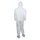 KleenGuard™ A45 Liquid/Particle Protection Surface Prep/Paint Coveralls, Hood, Elastic Wrist/Ankles, Boots, 4XL, White, 25/Carton (ANS48977) Case of 25