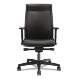 HON® Ignition 2.0 Upholstered Mid-Back Task Chair With Lumbar, Supports 300 lb, 17" to 22" Seat, Black Vinyl Seat/Back, Black Base (HONI2UL2AU10TK) Each