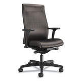 HON® Ignition 2.0 Upholstered Mid-Back Task Chair With Lumbar, Supports 300 lb, 17" to 22" Seat, Black Vinyl Seat/Back, Black Base (HONI2UL2AU10TK) Each