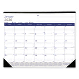 Blueline® DuraGlobe Monthly Desk Pad Calendar, 22 x 17, White/Blue/Gray Sheets, Black Binding/Corners, 12-Month (Jan to Dec): 2026 (REDC177227) Each