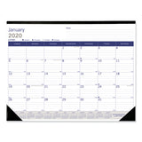 Blueline® DuraGlobe Monthly Desk Pad Calendar, 22 x 17, White/Blue/Gray Sheets, Black Binding/Corners, 12-Month (Jan to Dec): 2026 (REDC177227) Each